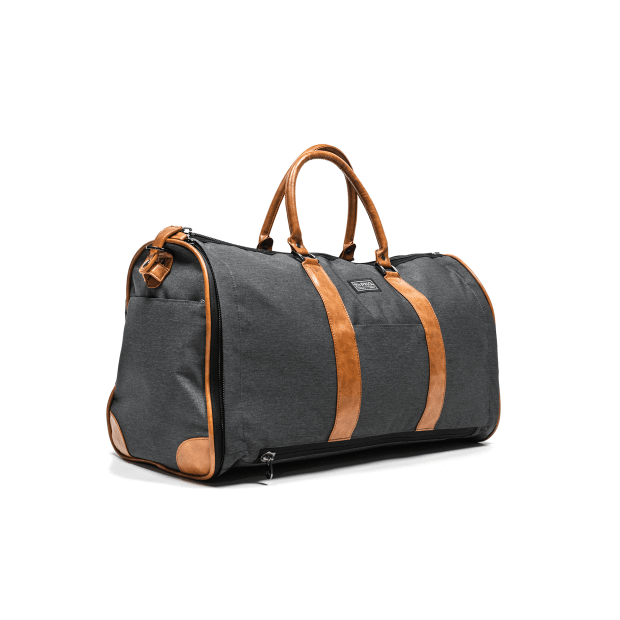 PKG Rosedale 41L Recycled Garment Duffle Bag - Dark Grey / Tan #1