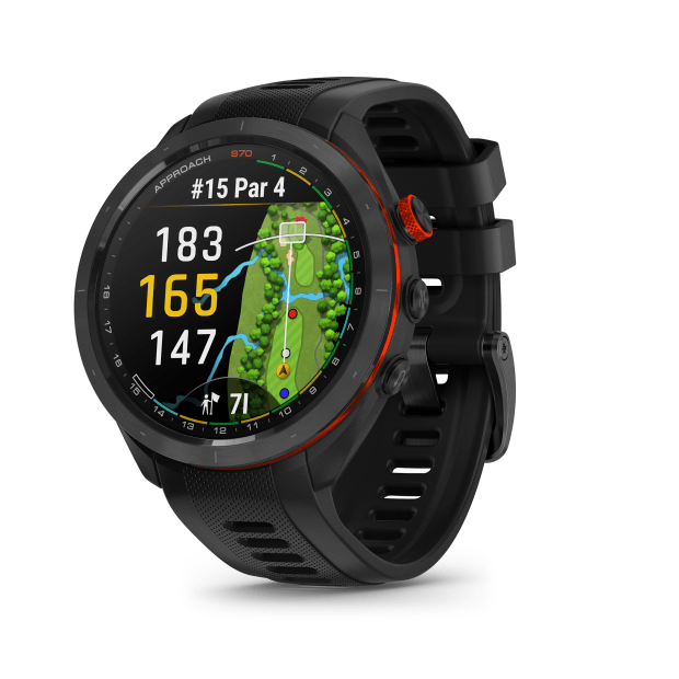 Garmin® Approach S70 Golf Smartwatch - Black Ceramic Bezel With Black Silicone Band - 47mm #1