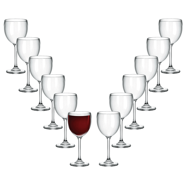 Happy Hour Acrylic Wine Glasses