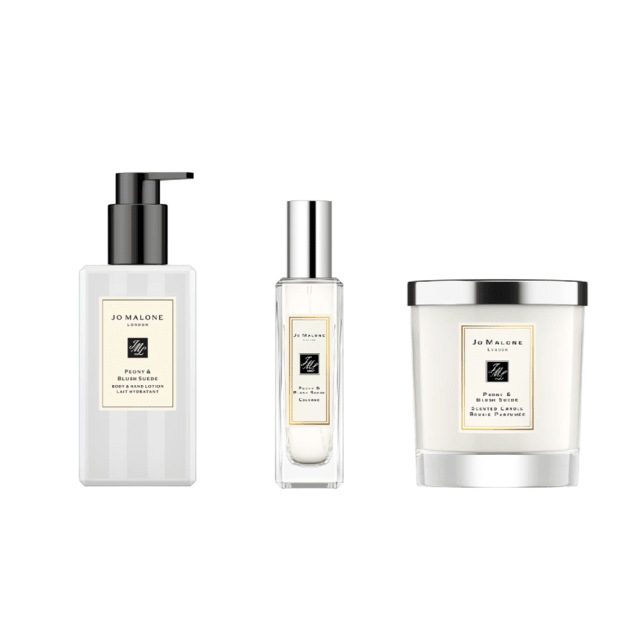 Jo Malone Peony & Blush Suede Cologne, Candle, and Hand Lotion Set