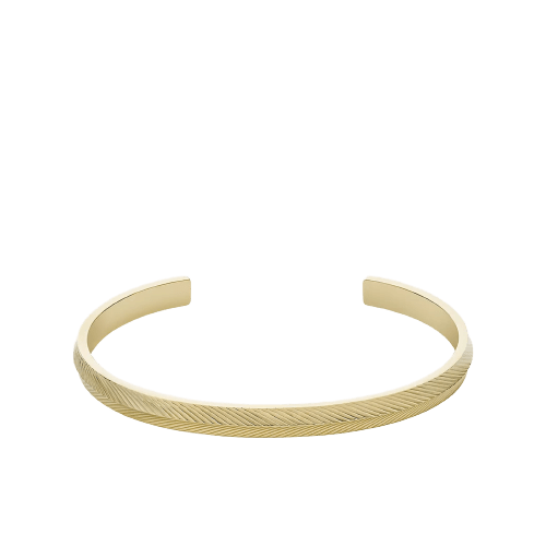 Fossil Harlow Gold Stainless Steel Bangle #1