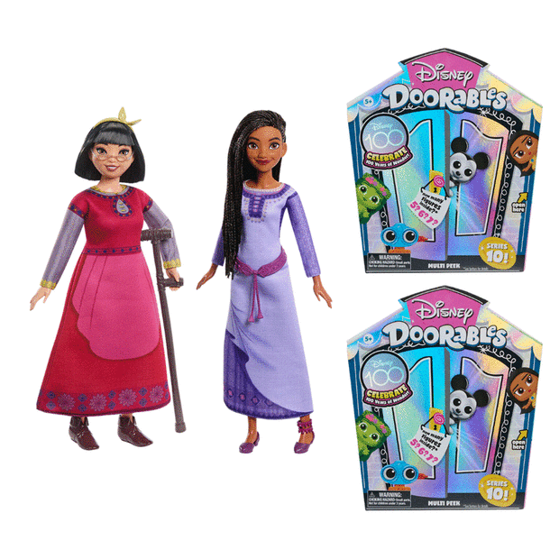 Wish - Fashion Doll Set of 2 & Disney Doorables Multi Peel S10 Assorted 2 Pack #1