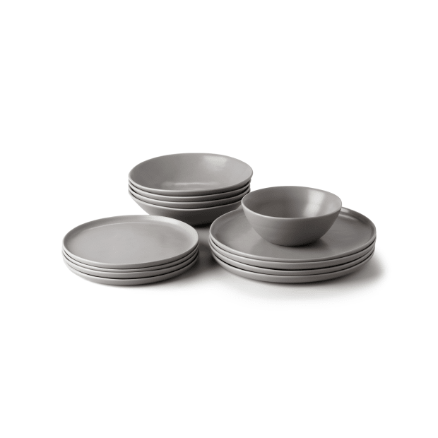 Fable - Base Dinnerware Set 16-Piece Set Dove Grey #1