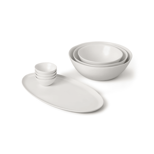 Fable - Serving Ceramics Set 8-Piece Set Speckled White #1