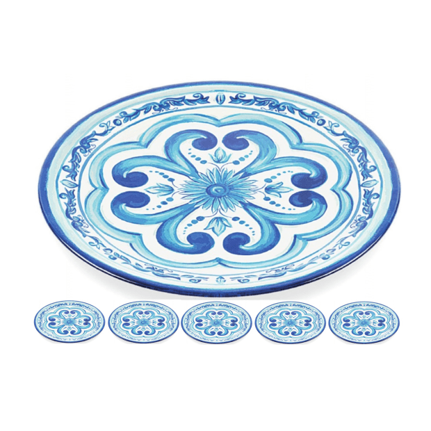 Guzzini MELAMINE BLUES COLLECTION Dinner Plates - 6 Piece Set #1