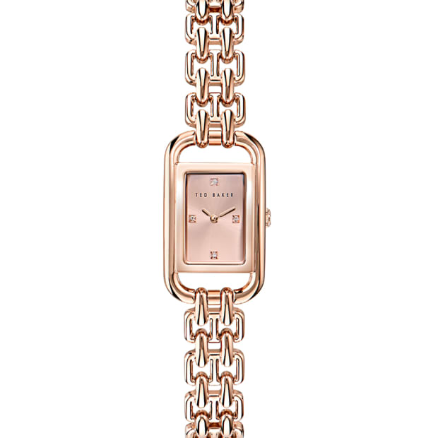 Ted Baker TESSYE Rose Gold-Tone Dial Stainless Steel Band Women's Watch - 17mm