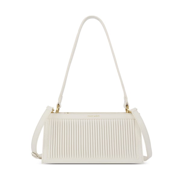 Pixie Mood-Abigail Clutch, CoconutCream Pleated