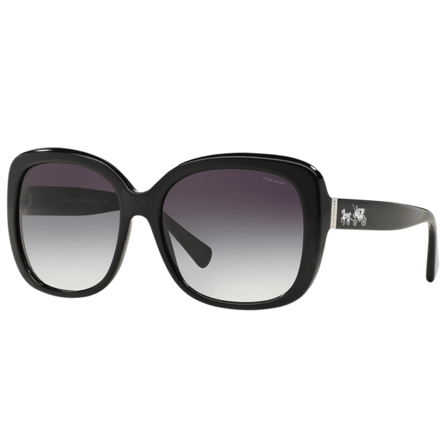 Coach Sunglasses HC8158 - Black/Grey Gradient Lenses