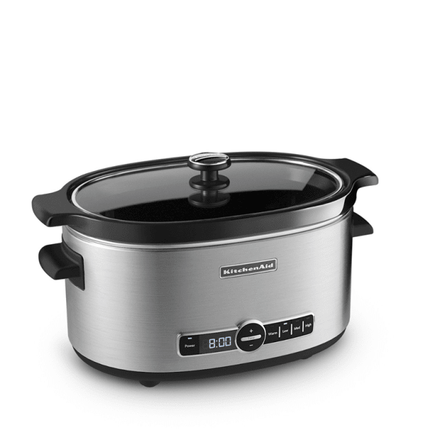 KitchenAid® 6-Quart Slow Cooker With Solid Glass Lid - Stainless Steel #1