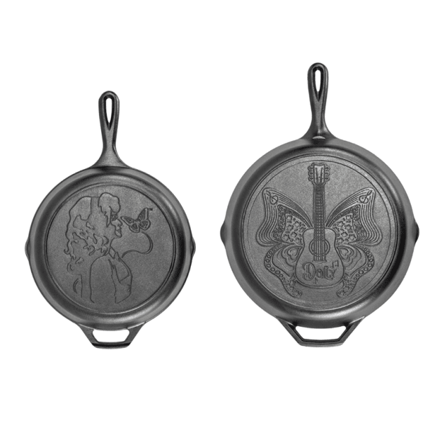 Lodge 10.25 Inch I Will Always Love You Dolly Parton Skillet & 12" Love is Like a Butterfly