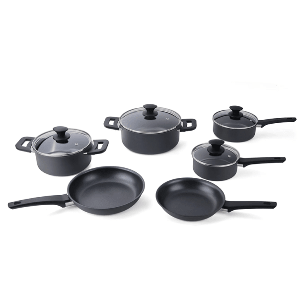 CUISIPRO Cookware Set, Soft Touch Aluminum Non-stick 10pc