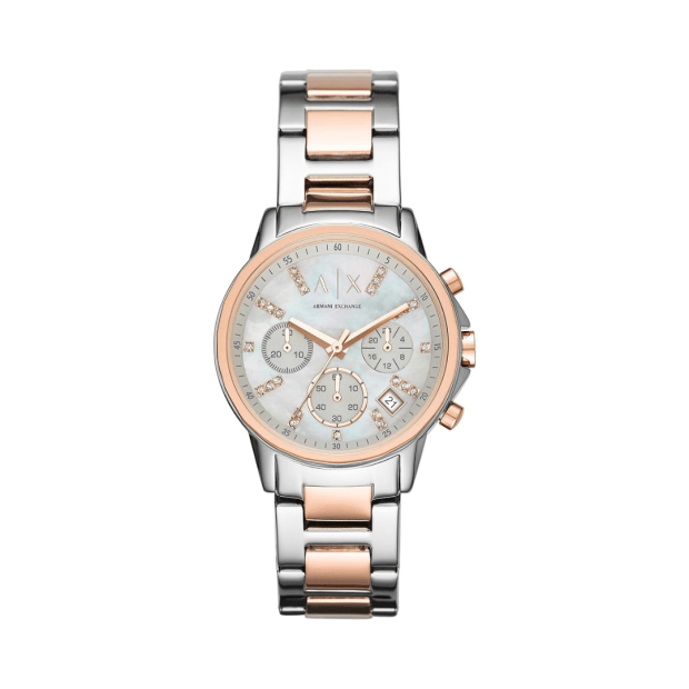 Armani Exchange - Women's Stainless Steel Chronograph Watch - Silver-Tone