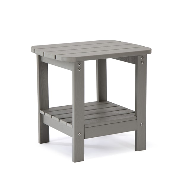 Backyard Lifestyles - Side Table w/Shelf - Light Gray #1