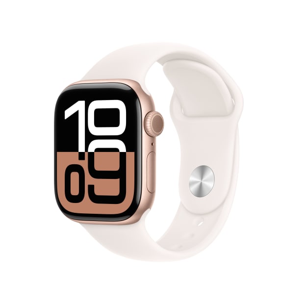 Apple Watch Series 10 GPS + Cellular 42mm Rose Gold Aluminium Case with Light Blush Sport Band - S/M #1