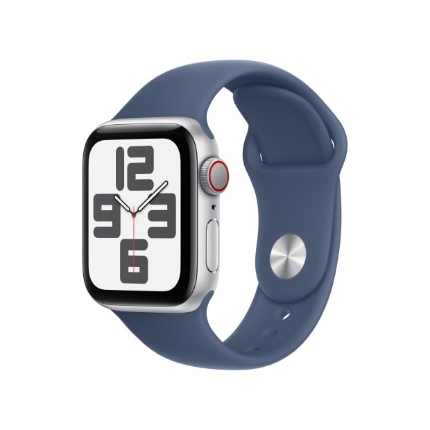 Apple Watch SE GPS 40mm Silver Aluminium Case with Denim Sport Band - S/M #1