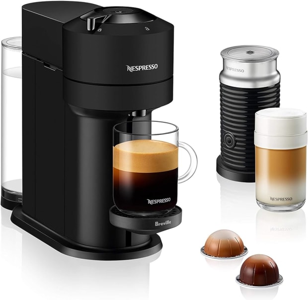 Nespresso Vertuo Next Coffee and Espresso Machine by Breville with Aeroccino Milk Frother - Matte Black #1