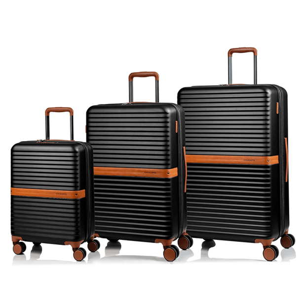 CHAMPS Vintage II Collection 3-Piece Hard side Luggage Set - Black #1