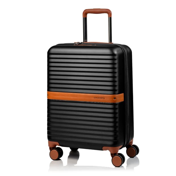 CHAMPS Vintage II Collection Hard Side Carry-on Luggage - Black