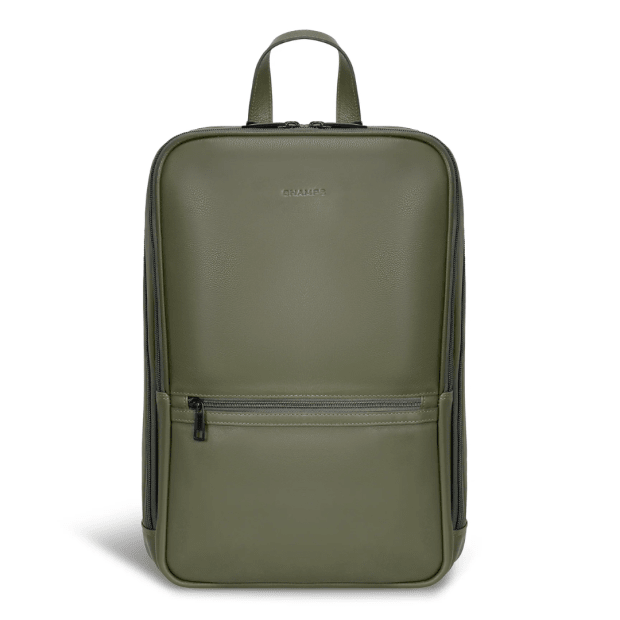 CHAMPS Onyx Collection Leather Classic Backpack - Khaki