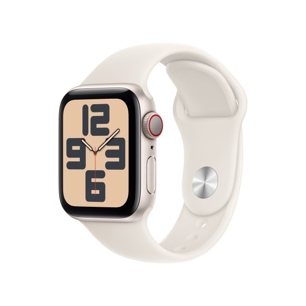 Apple Watch SE GPS + Cellular 40mm Starlight Aluminium Case with Starlight Sport Band - S/M #1