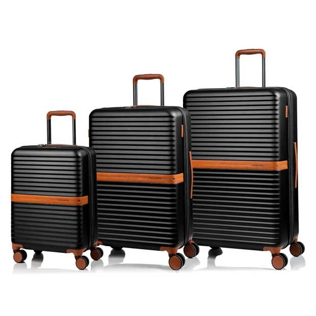 CHAMPS Vintage II Collection 3-Piece Hard side Luggage Set - Black #1