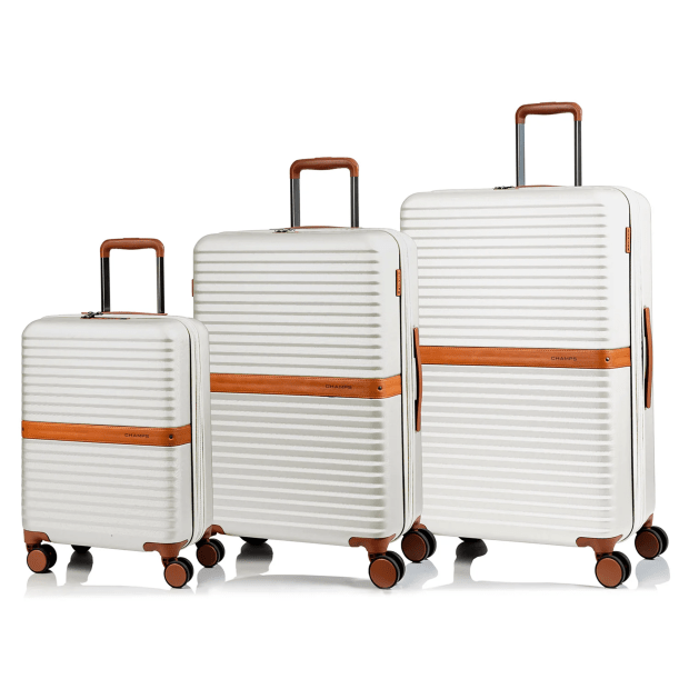 CHAMPS Vintage II Collection 3-Piece Hard side Luggage Set - Ivory #1