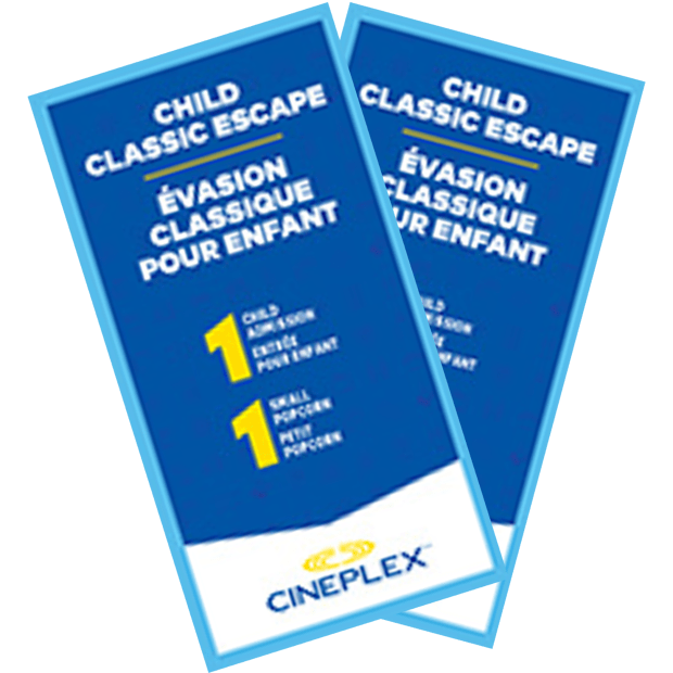 Cineplex Entertainment - Child Classic Escape (Package of 2)