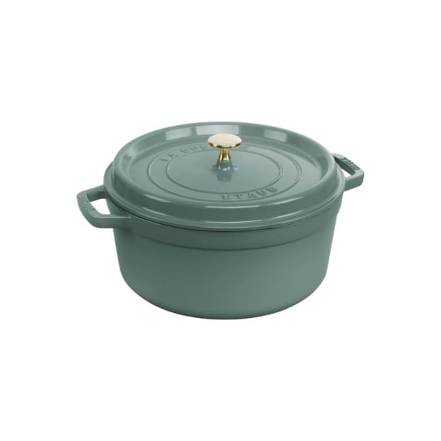 Staub 5.2L/5.5QT Round Cocotte 26cm - Eucalyptus #1