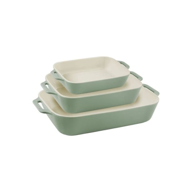 Staub Ceramic 3pc Rectangular Baking Dish Set - Eucalyptus #1