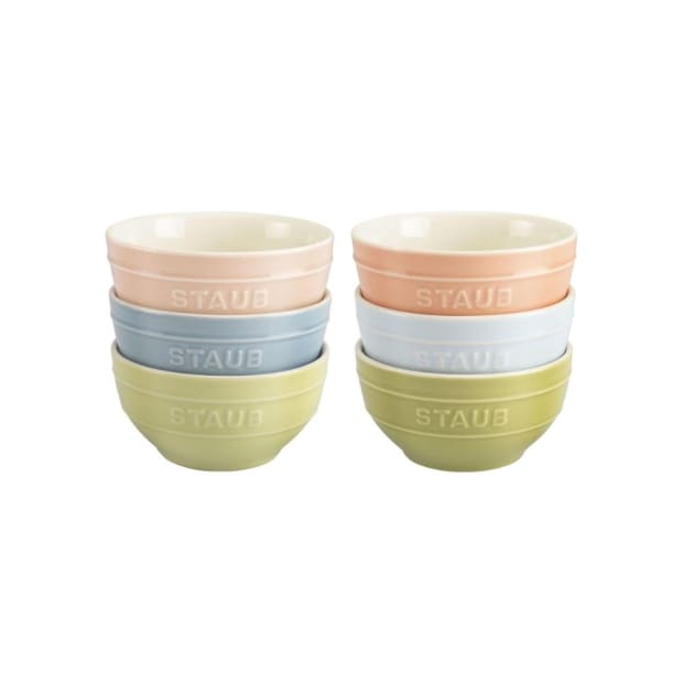 Ensemble de bols en céramique Staub de 6 pièces Macaron multicolore - 12 cm #1