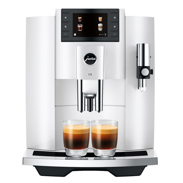 JURA® E8 Fully Automatic Espresso Machine - Piano White #1