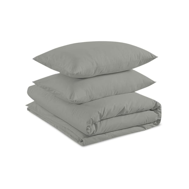 Cuddle Down Percale Deluxe  200TC 3-Piece Duvet Cover Set - Dove Grey/King #1