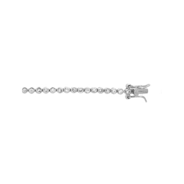 Dainty Diamond 925 Sterling Silver Bezel CZ Tennis Bracelet