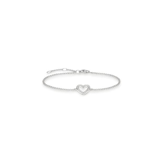 Thomas Sabo Heart with Stones Silver Tennis Bracelet #1