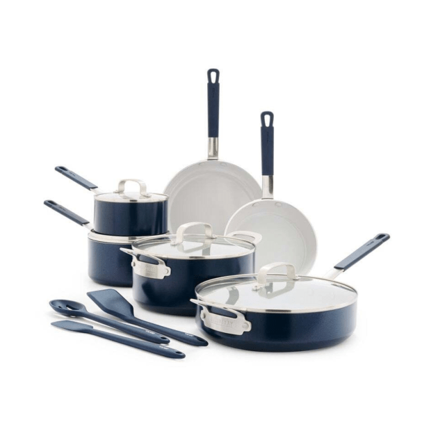 Bobby Flay by GreenPan ™ Ceramic 13-Piece Cookware Set - Oxford Blue
