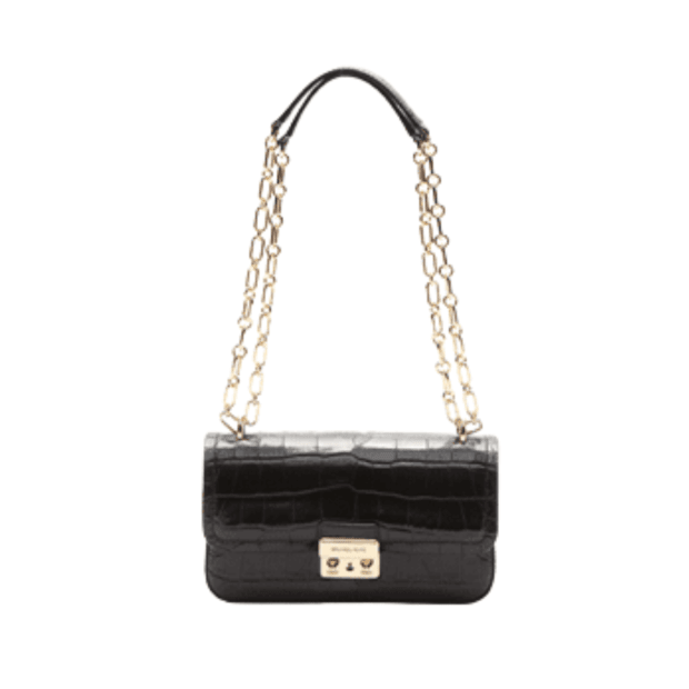 Michael Kors Small Tribeca - Croco Black #1