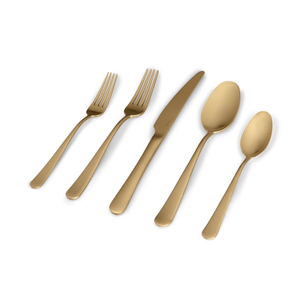 Fable Flatware Set 20pc - Matte Gold #1