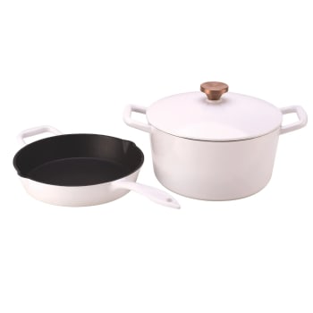 Lagostina - White Cast Iron 3-Piece Set