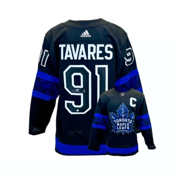 Frameworth John Tavares Signed Toronto Maple Leafs Adidas Third Jersey
