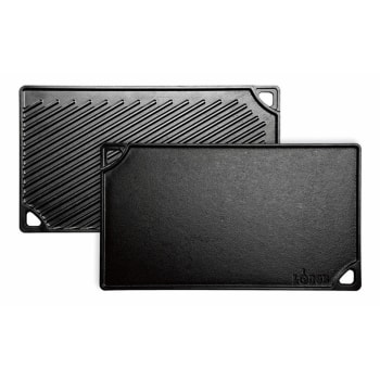 Lodge 16.75 x 9.35 Inch Double Play Reversible Cast Iron Grill/Griddle
