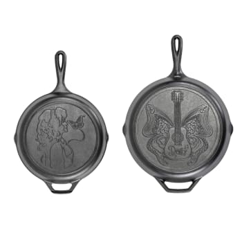 Lodge 10.25 Inch I Will Always Love You Dolly Parton Skillet & 12" Love is Like a Butterfly