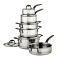 Lagostina - Elite Clad 7ply Stainless Steel 11pc Cookware Set