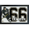 Frameworth Mario Lemieux Deluxe Framed Printed Glass Collage with embedded Signature
