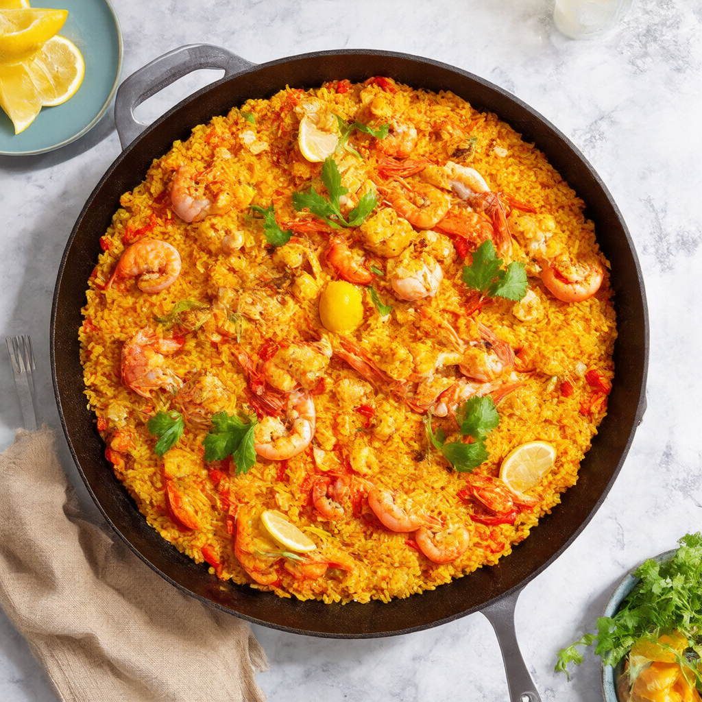 Seafood Paella with House-Made Fish Stock - Pantry Bliss