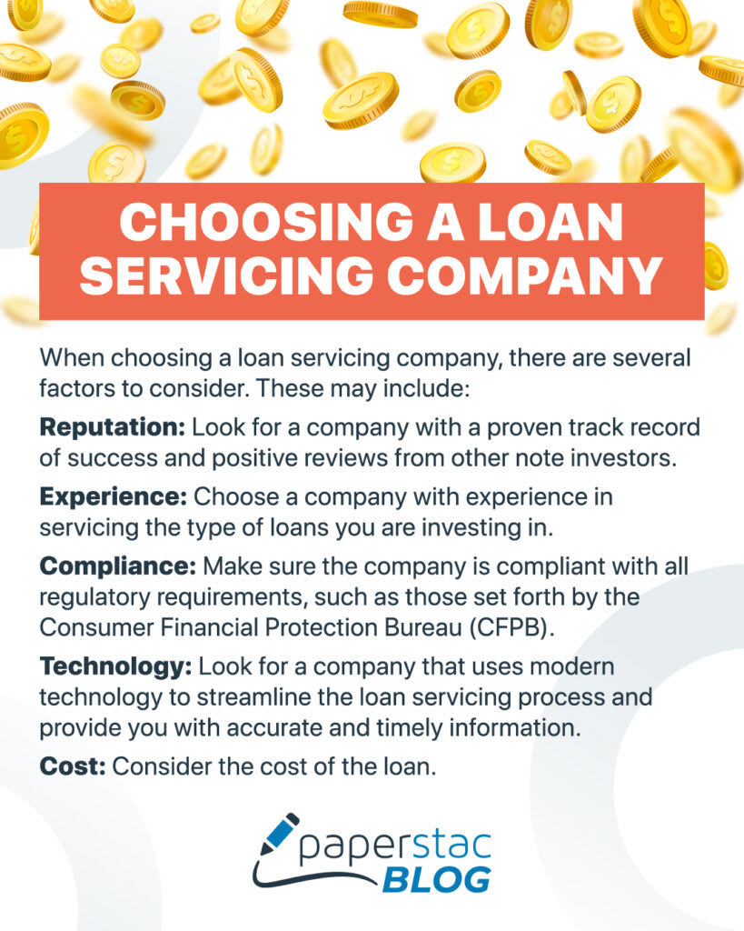 choosing a loan servicing company 