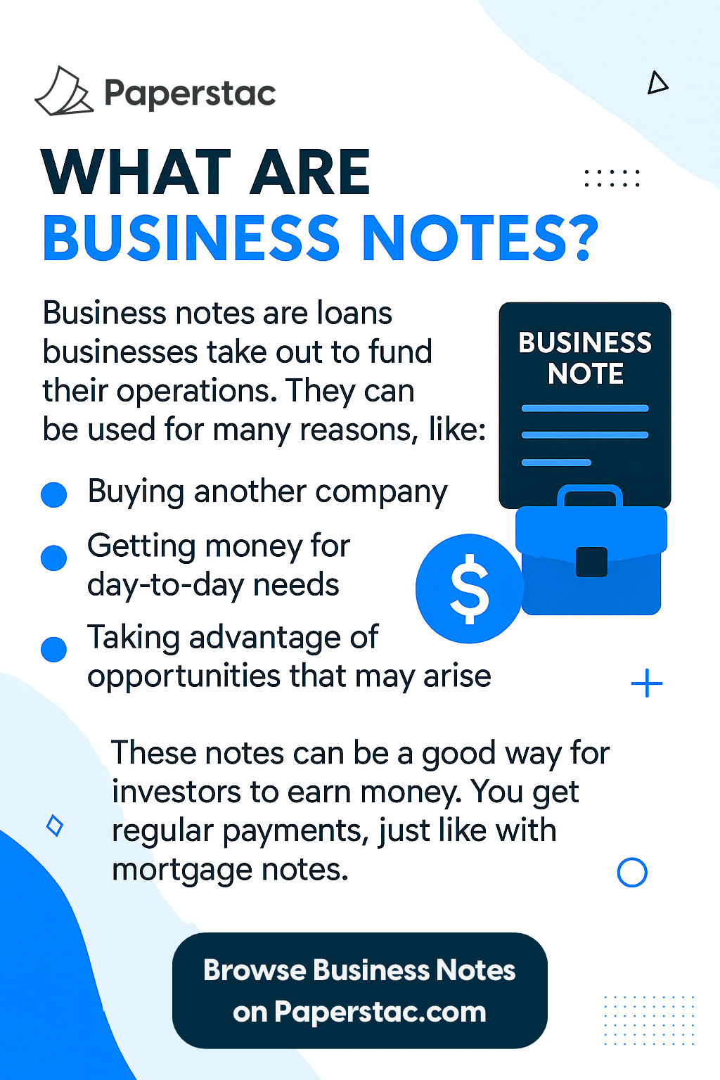 what are business notes