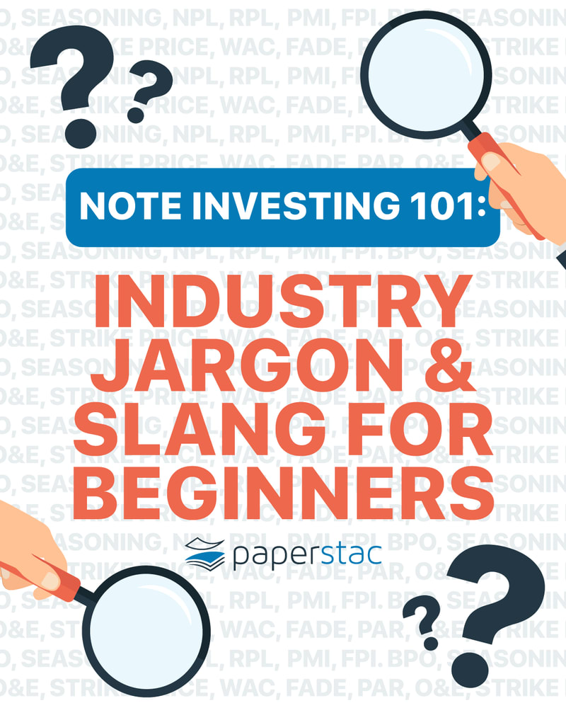 note investing industry jargon and slang for beginners