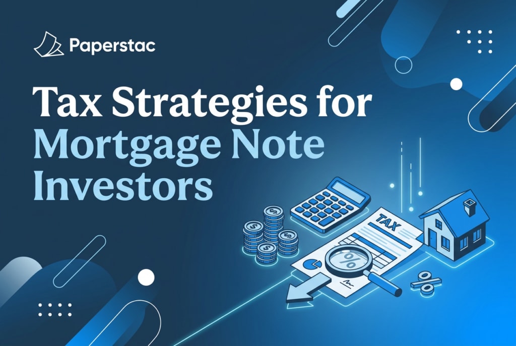 Tax strategies for mortgage note investors
