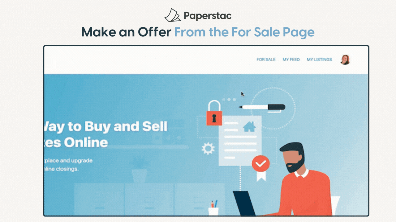 Make an Offer From the For Sale Page on Paperstac 