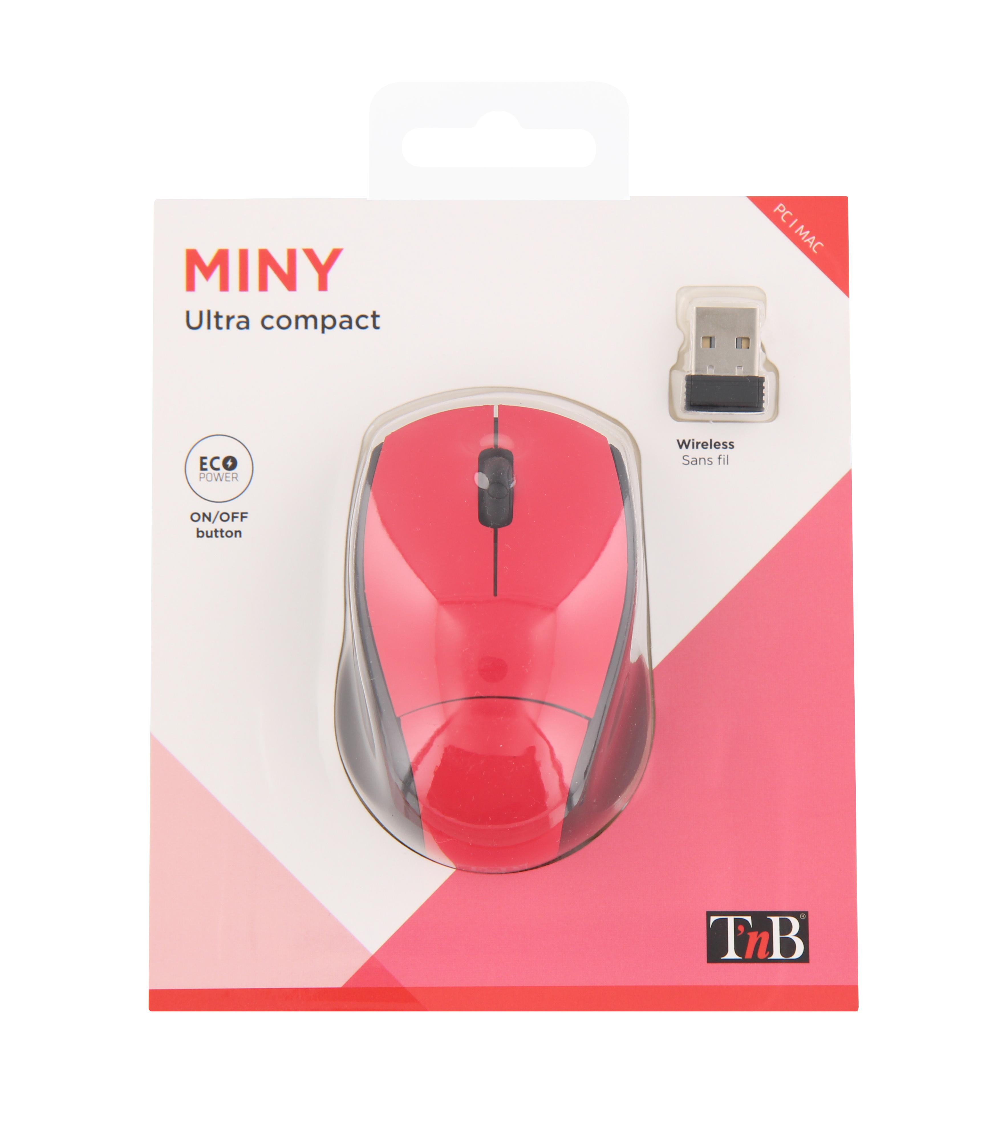 Tnb - TNB Miny - Souris sans Fil compacte - Rouge : : Informatique